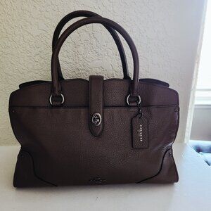 Euc Coach Mercer Brown Leather 2/Way Shoulder Bag Purse